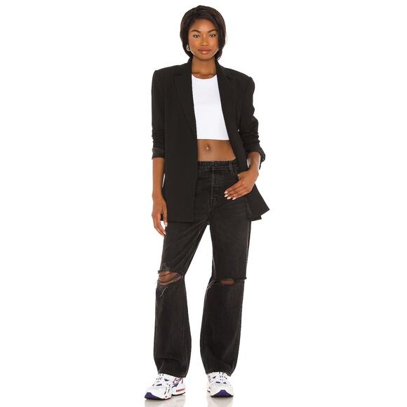 GRLFRND Dresses & Skirts - GRLFRND Amanda Mid Rise Loose Boyfriend in Black SOLD OUT Retail $225 27